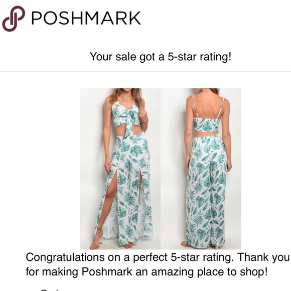 LAST1️⃣//RESORT PALM LEAVES PANTS SET - Picture 2 of 5